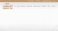 Desktop Screenshot of langleyhomesinc.com